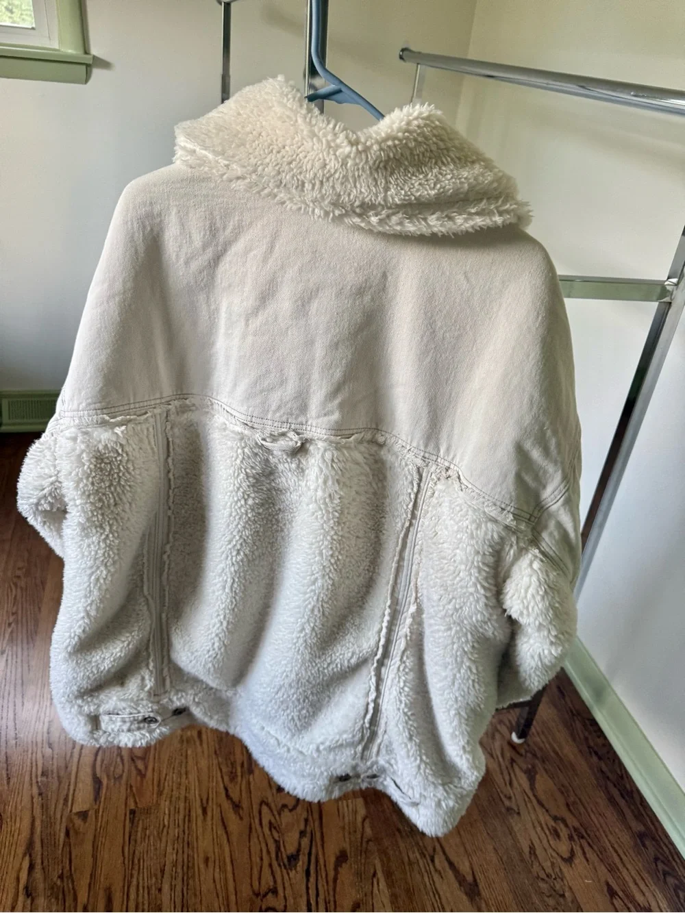 NWT Free People x We The Free Holly Cozy Denim Sherpa Jacket Sz XL